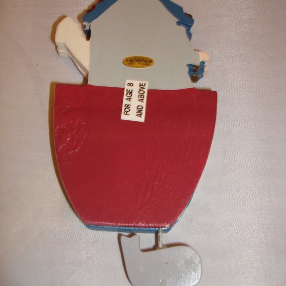 NOAH'S ARK 3 Vintage Sylvestri unique Wood Ornament Rare swinging dove and whale - Picture 5 of 6